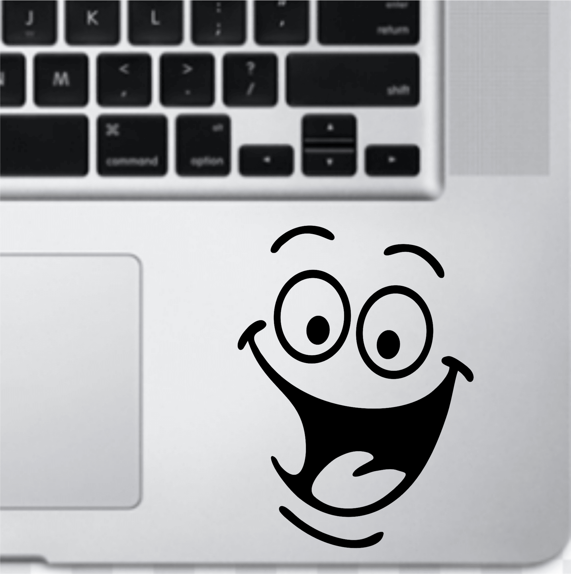 Funny Smile Big Eyes Vinyl Decal Laptop Sticker, Laptop Stickers for Boys and Girls, Bike Stickers, Car Bumper Stickers by Sticker Studio - ValueBox