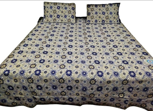 Multani Double Bedsheet - Gultex Bedsheet - 3pc - King size Bedsheet
