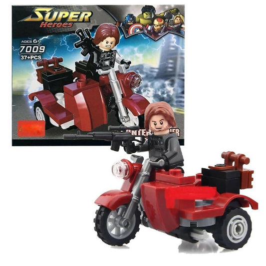 Winter Soldier Motorcycle Super Heroes Building Block 7009