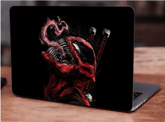 Venom, Artwork, Deadpool, Black Background Laptop Skin Vinyl Sticker Decal, 12 13 13.3 14 15 15.4 15.6 Inch Laptop Skin Sticker Cover Art Decal Protector Fits All Laptops - ValueBox