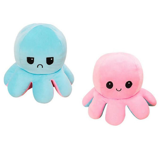 Reversible Octopus Stuffed Creative Mood Change Double-Sided Flip - Random Colors - ValueBox