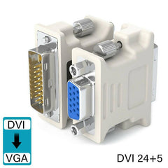 Dvi To Vga Connector (Dvi Male To Vga Female) Dvi-d To Vga Cable 24+1 25 Pin Dvi Male To Vga Female Video Converter For Pc Display - ValueBox