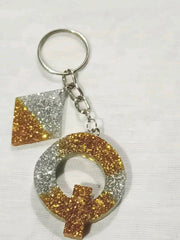 Hand Made Beautiful Resin Keychain With Charms