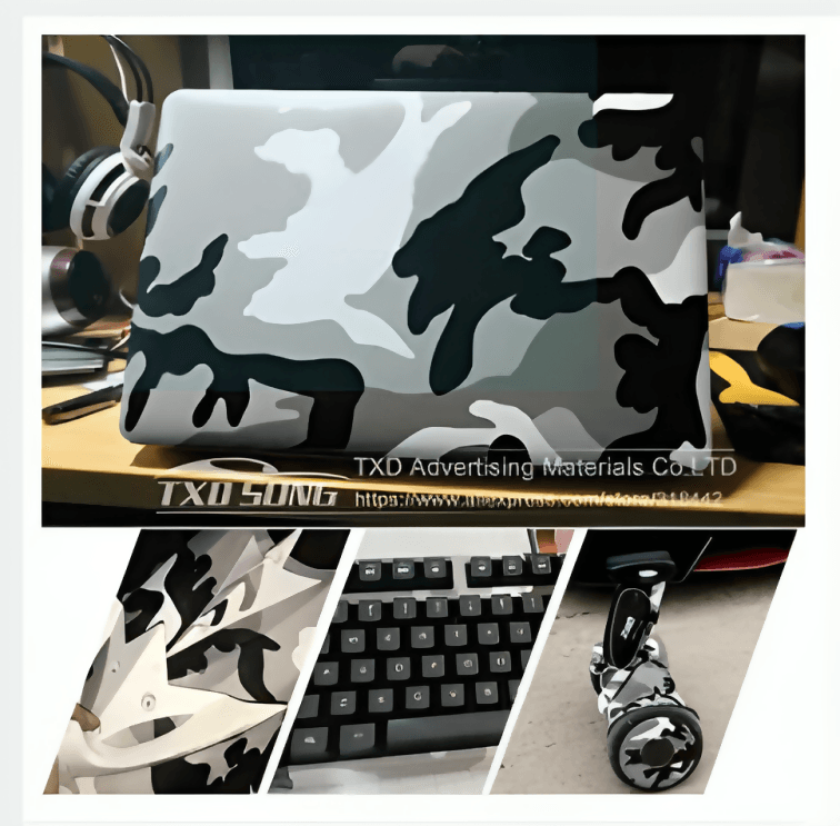 30cmx40cm Camouflage Grey and Black Vinyl Sticker for Car stickers and Decals Motorcycle Car Styling Accessories Automobiles, Laptop Stickers, Mobile Stickers. - ValueBox