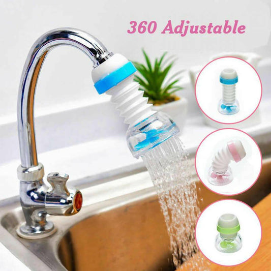 Fan Faucet 360 Adjustable Flexible Kitchen Faucet Tap Water Outlet Shower Head Water Filter Sprink - ValueBox