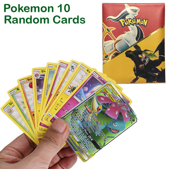 10 Piece Pokemon Foil Cards Pack Anime Cartoon Pokemon English Version Tcg Card
