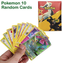 10 Piece Pokemon Foil Cards Pack Anime Cartoon Pokemon English Version Tcg Card - ValueBox