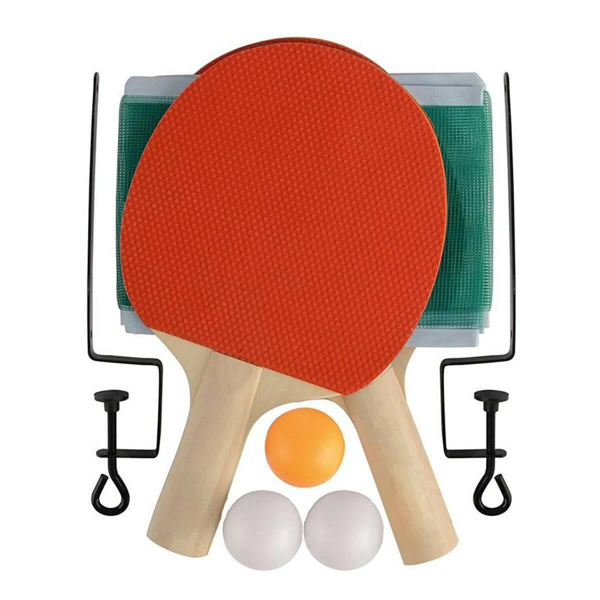 Ping Pong Table Tennis Racket Set With Net And Three Balls For Children, Kids - ValueBox