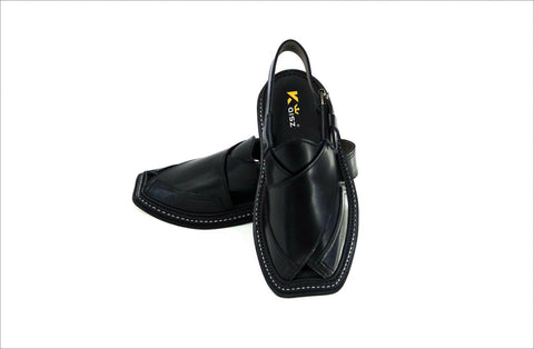 PESHAWARI CHAPPAL TRIPPLE GEAR BLACK - ValueBox