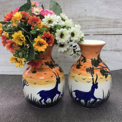 Deer Med Vase-Set of 2