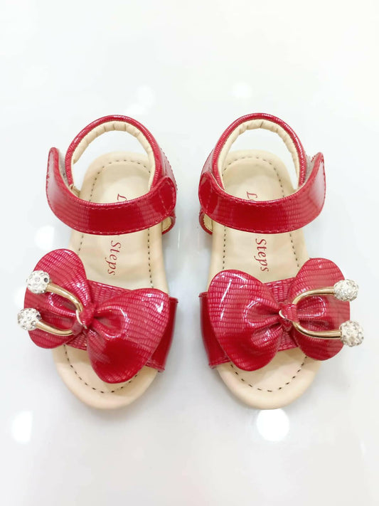 Andanines bow detail leather sandals