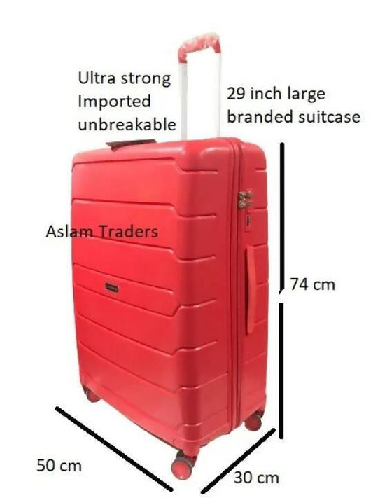29 large size luggage and travel suitcase bag PP material imported quality hard case