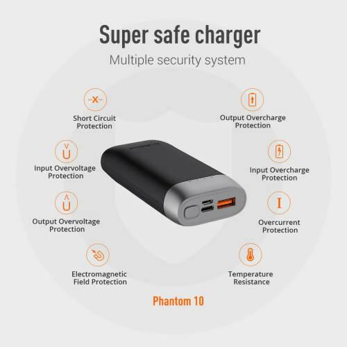 Riversong Phantom 10 PB28 Wired Power Bank, 10000mAh Power Bank - ValueBox