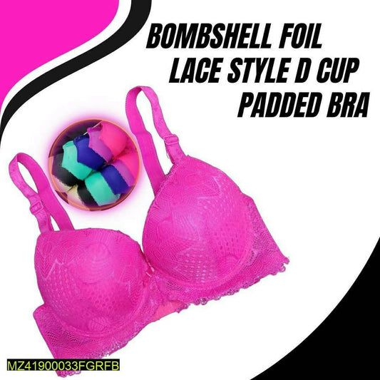 Women's Foil Lace Padded Bra - ValueBox