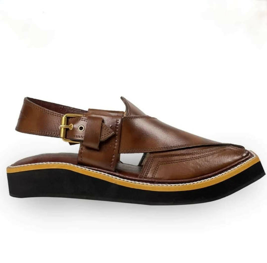 Kaptaan Chappal – Gents – Genuine Leather – Black AND Brown– Soft Insole - ValueBox