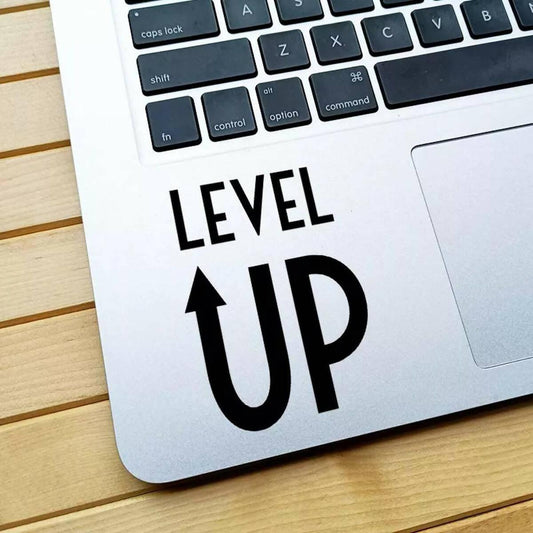 Level Up Vinyl Decal Laptop Sticker, Laptop Stickers for Boys and Girls, Bike Stickers, Car Bumper Stickers by Sticker Studio - ValueBox