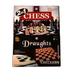 Chess & Draughts 2 in 1 Board Game - Multi Color
