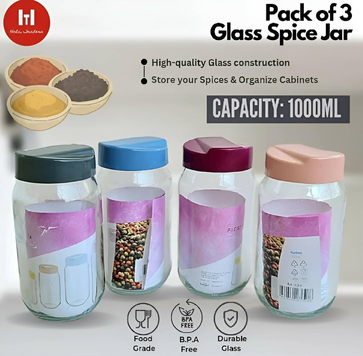 Glass Jar 1000ml - Pack of 3 - ValueBox