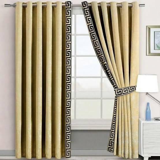 Velvet embroidery curtain Pack of 2 - ValueBox