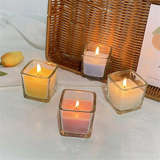 Pack of 2 Scented Beautiful Glass Jar Candles - ValueBox