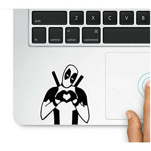 Deadpool Making Heart Laptop Sticker Decal New Design, Car Stickers, Wall Stickers High Quality Vinyl Stickers by Sticker Studio - ValueBox