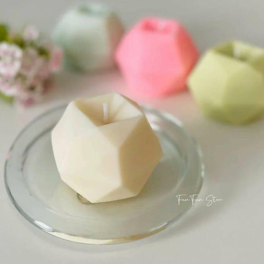 Pack of 2 3D Irregular Rhombohedral Ball Scented Candles