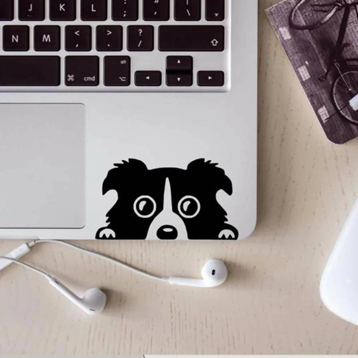 Peeking Cute Dog Laptop Sticker Decal New Design, Car Stickers, Wall Stickers High Quality Vinyl Stickers by Sticker Studio - ValueBox