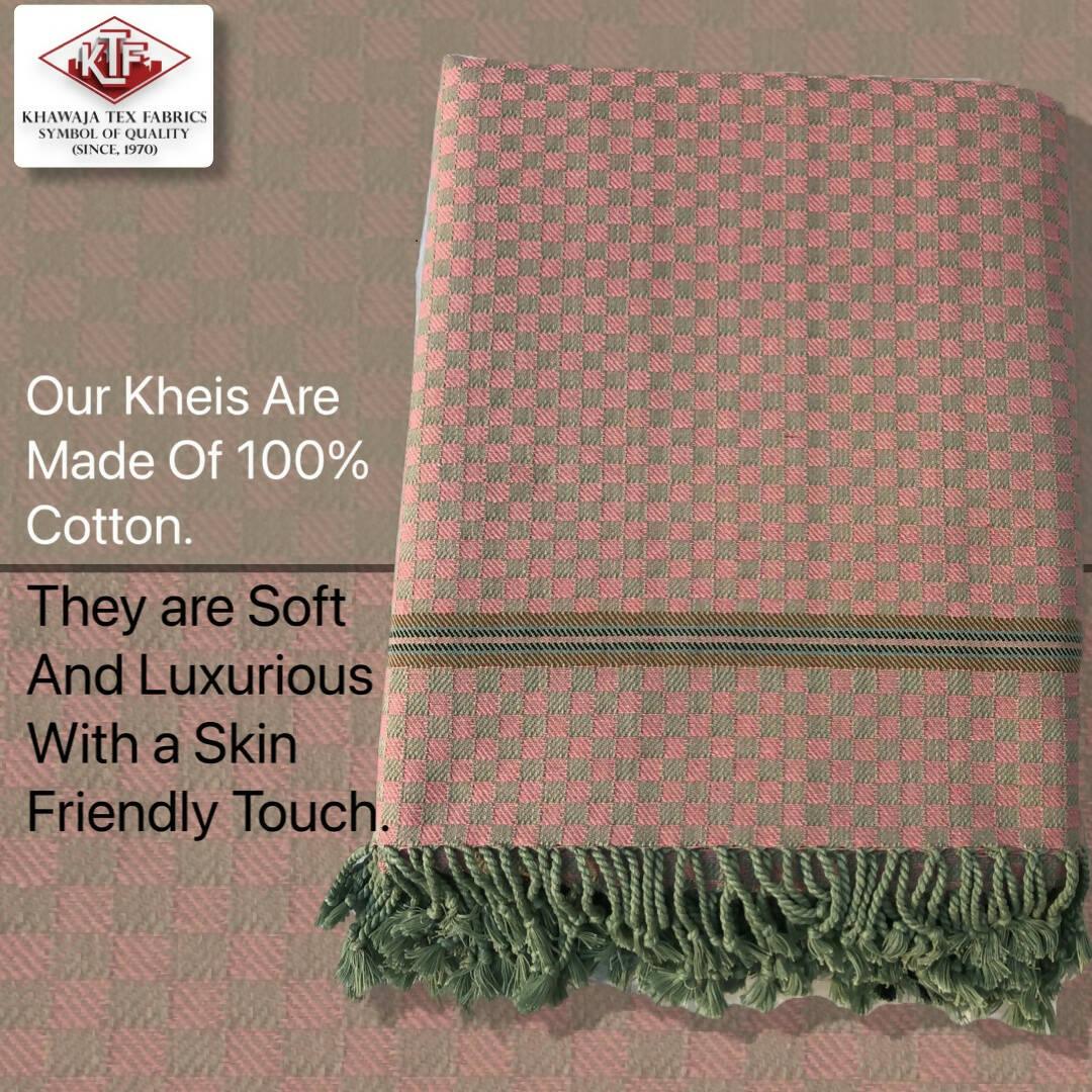 Pure Cotton khais Blanket Throw Khawaja tex fabrics 100% cotton Belgian block Quality stuff kheis - ValueBox