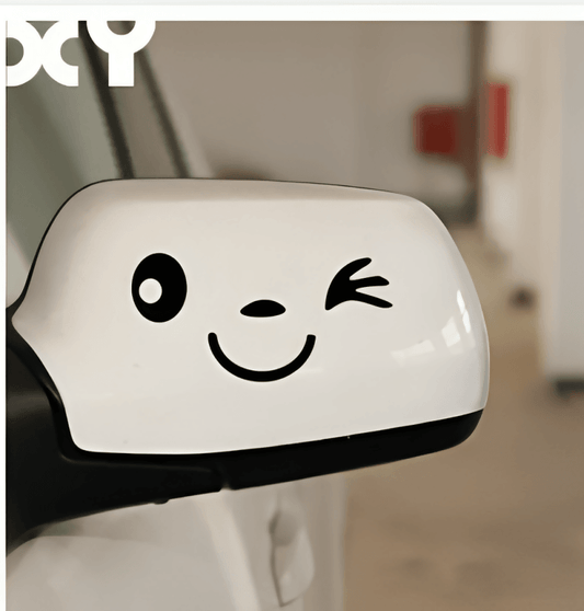 2Pcs Funny Smiley Cute Vinyl Wrap Stickers for Car Rearview Mirror Car Body Creative Decals Design Waterproof Auto Tuning Styling Bumper Truck Decal Vinyl car sticker Car acces - ValueBox