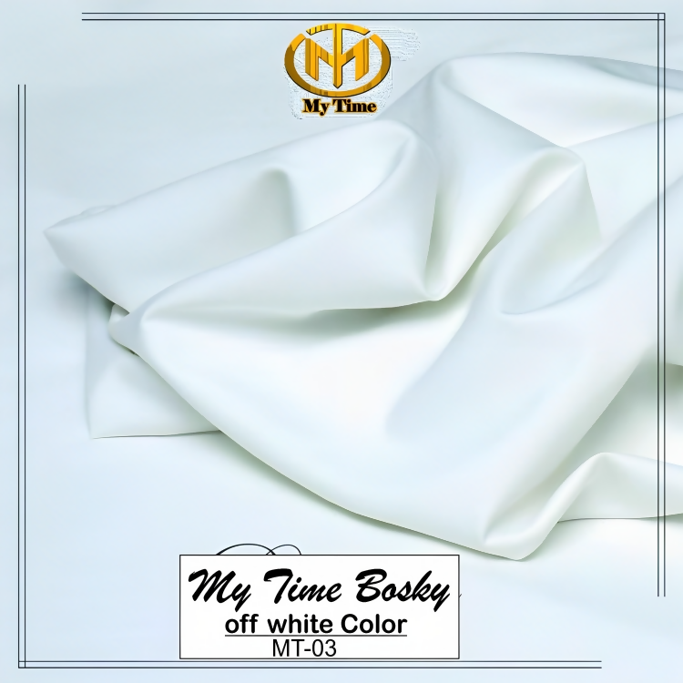 bosky wash n wear for gents | My time Bosky wash n wear unstitched | Off white color