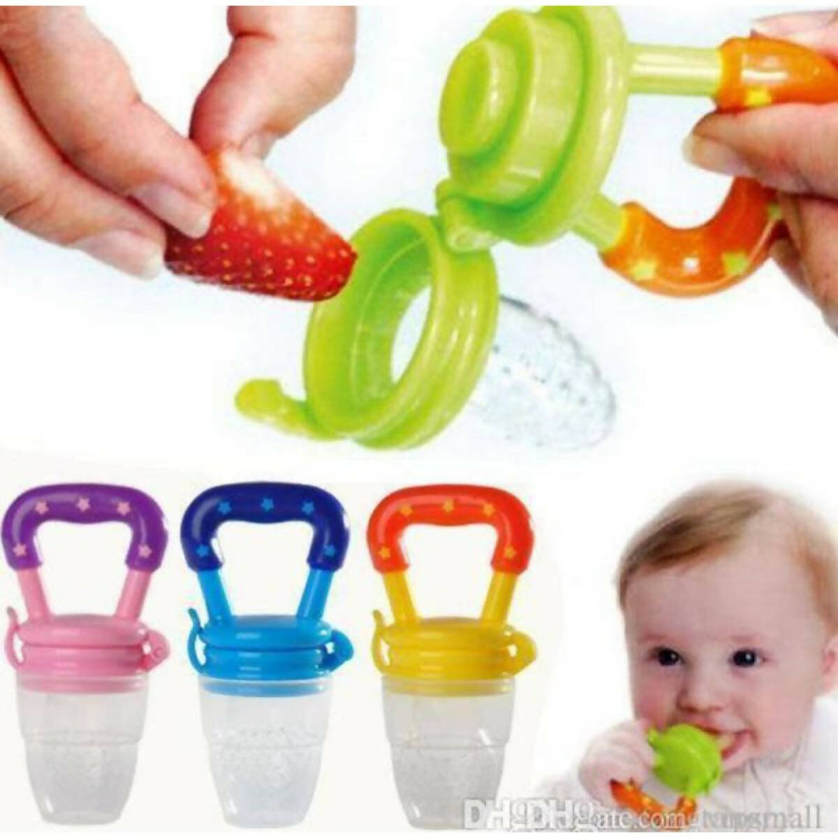 Baby Fruits Pacifier Food Feeder Baby Bite Pacifier Fruits Vegetable Food Supplement Silicone Baby Feeder Fruit Chosni