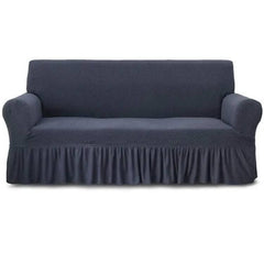 Turkish Style Sofa cover - Frill sofa cover 1 seater , 2 seater , 3 seater , 5 seater , 6 seater , 7 seater - jersey fabric , Dust Resistant fabric , Washable ( standard size )