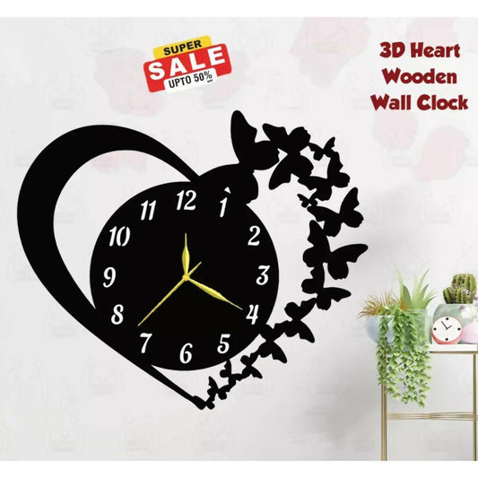 The New Wooden Wall Clock Big Size I Wall Clock I Heart Clock