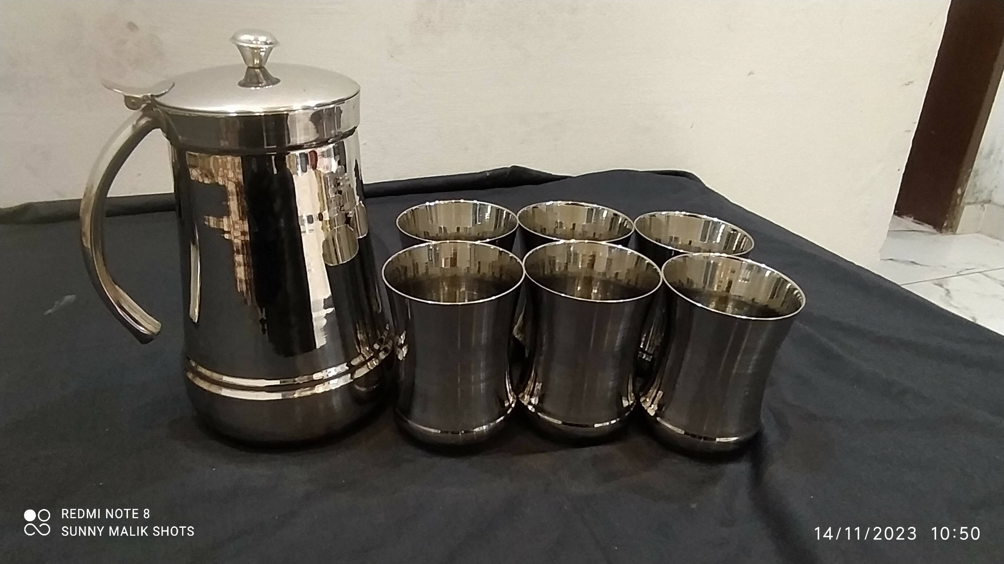Glass and Jug Water Set of 7 Stainless steel