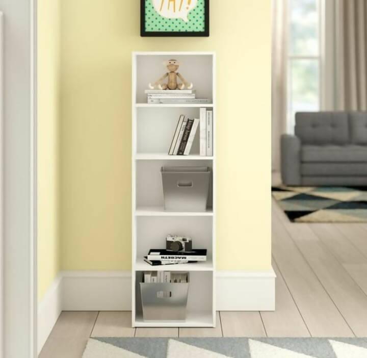 modern Wooden Book Case - White - ValueBox