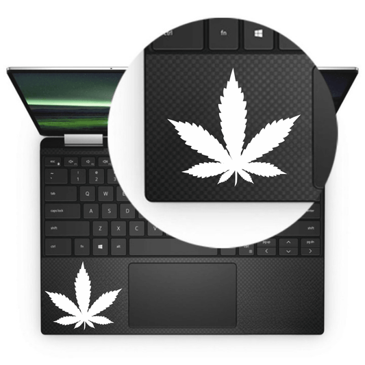 Weed Leaf Vinyl Decal Laptop Sticker, Laptop Stickers for Boys and Girls, Bike Stickers, Car Bumper Stickers by Sticker Studio