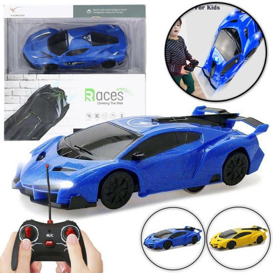 Remote Control Lamborghini Wall Climber Rechargeable Stunt Car With Front Lights - Size Approx. 7 inch - ValueBox
