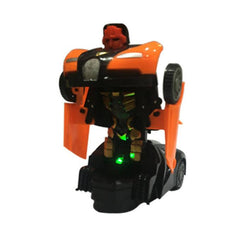Transformer Bugatti Robot Car - Light & Music - Orange