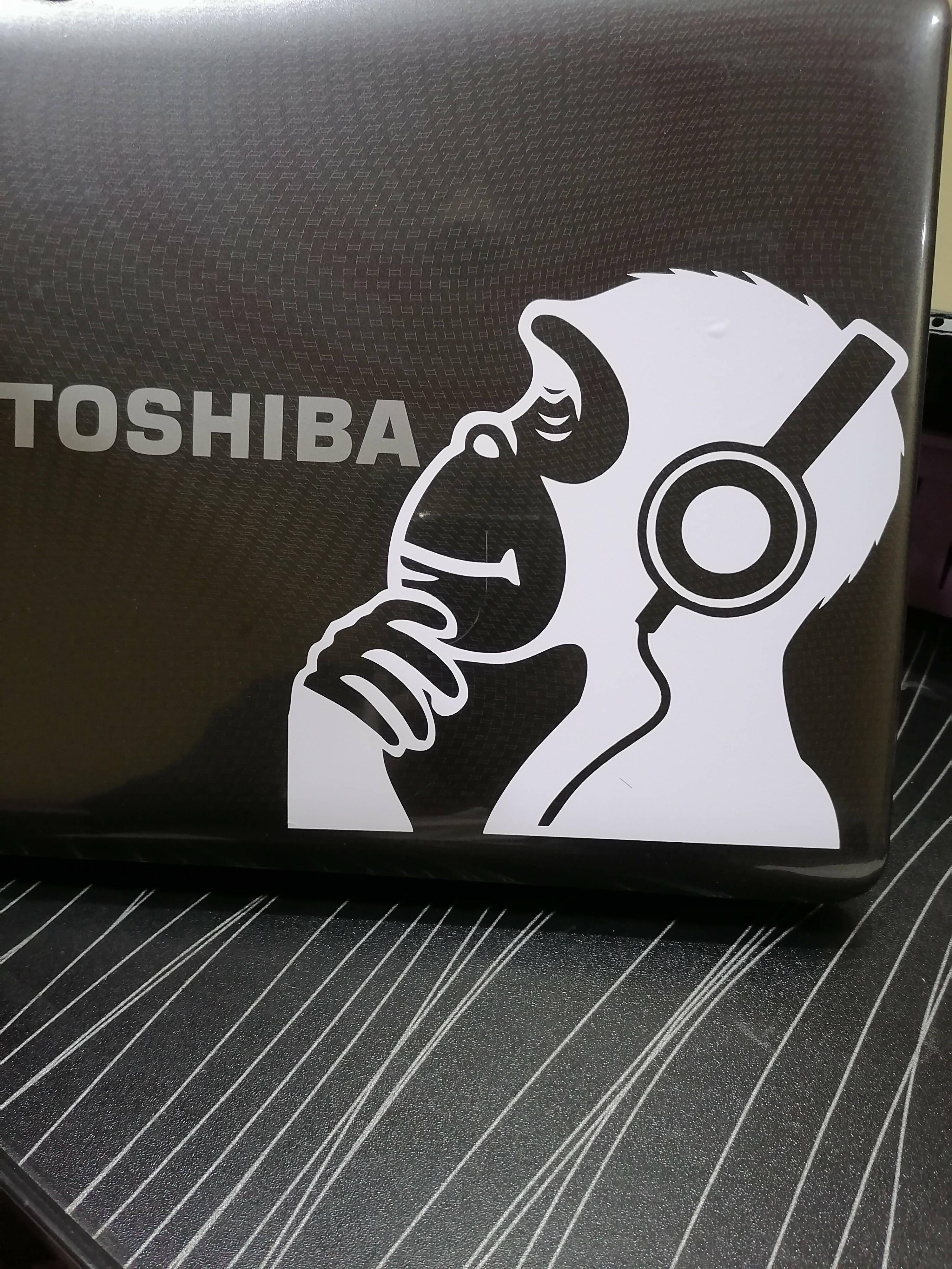 Funny Monkey with Headphone Laptop Sticker Decals, Laptop Stickers by Sticker Studio - ValueBox