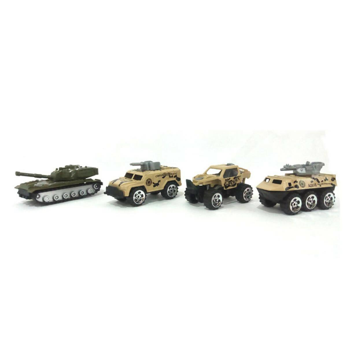 Army Vehicles Die Cast Cars Set - 4 Pcs - ValueBox