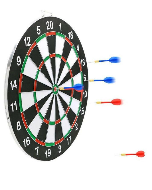 15" Dart Board With 6 Darts Game Set