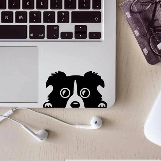 Peeking Cute Dog Laptop Sticker Decal New Design, Car Stickers, Wall Stickers High Quality Vinyl Stickers by Sticker Studio