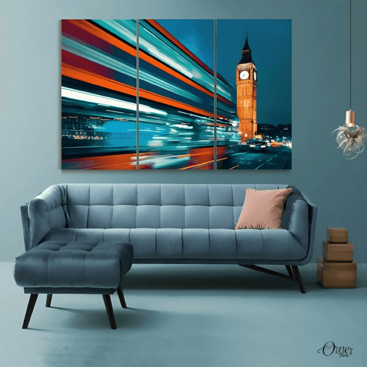 Home decor & Wall decor Majestical View of London Clock Tower (3 Panels) | Architecture Wall Art - ValueBox
