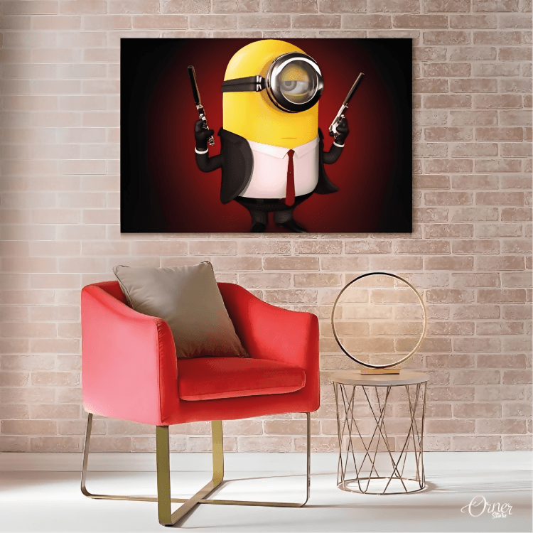 Home Decor & Wall Decor Painting Minion Hitman | Cartoon Poster Wall Art - ValueBox