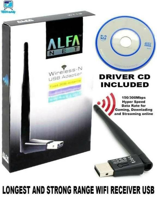 WIFI ANTENNA 150/300/600 Mbps Wireless USB Adapter WIFI ANTENNA 600 Mbps Wireless USB Adapter (Black) - ValueBox