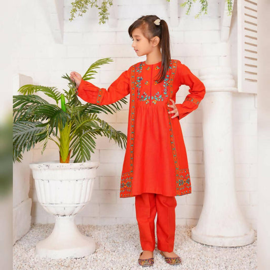 Stylised khaddar Embroidered Set