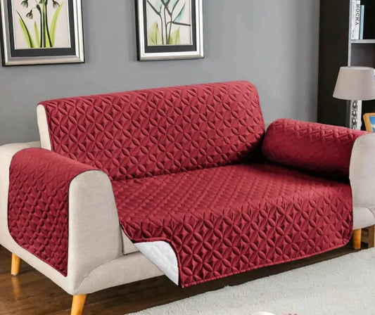 Quilted sofa cover - Red - ValueBox