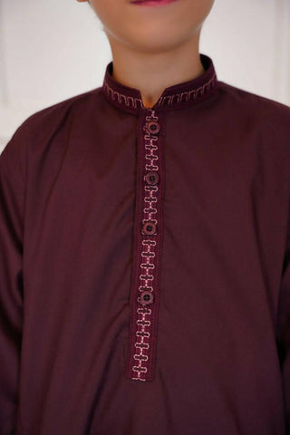 Maroon Embroidered Kurta Shalwar - ValueBox