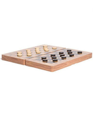 Deluxe 3 In 1 Wooden Chess - Checker And Backgammon Set - Brown