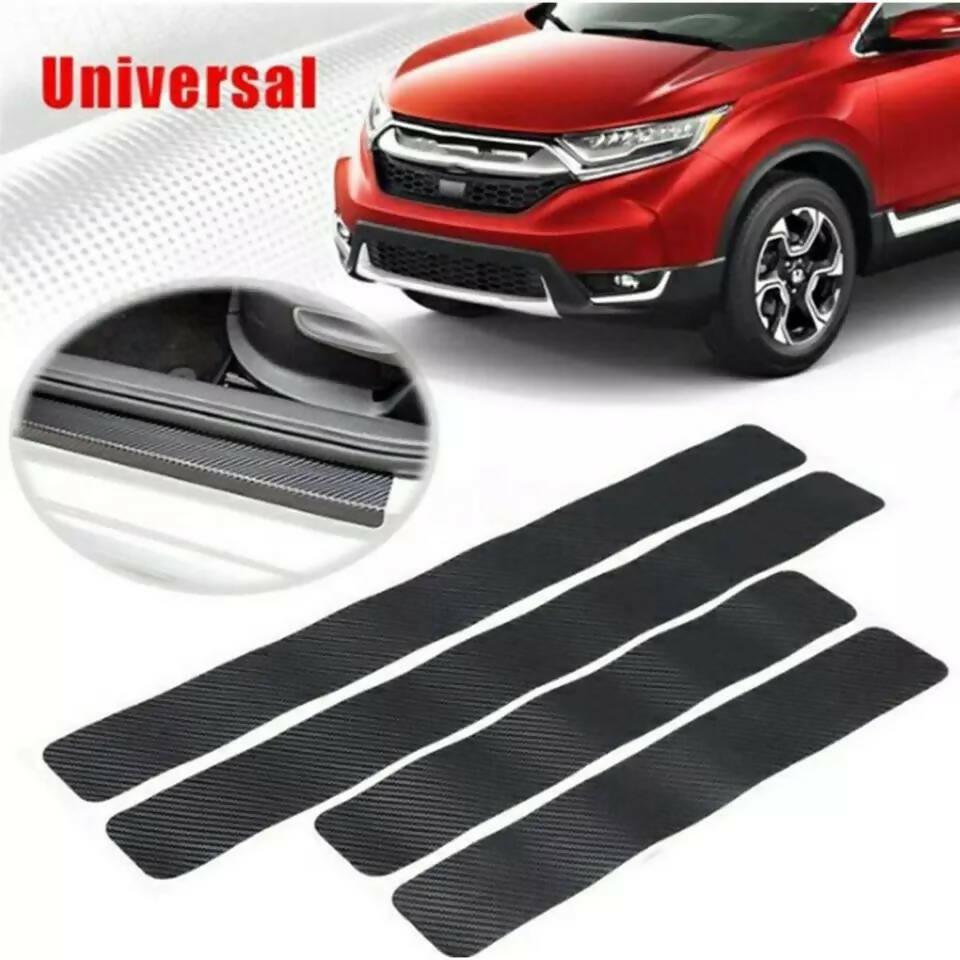 4Pcs Car Door Sill Protector,Door Sill Scuff Plate Carbon Fiber Stickers,Cover Door Anti Scratch for Cars - ValueBox